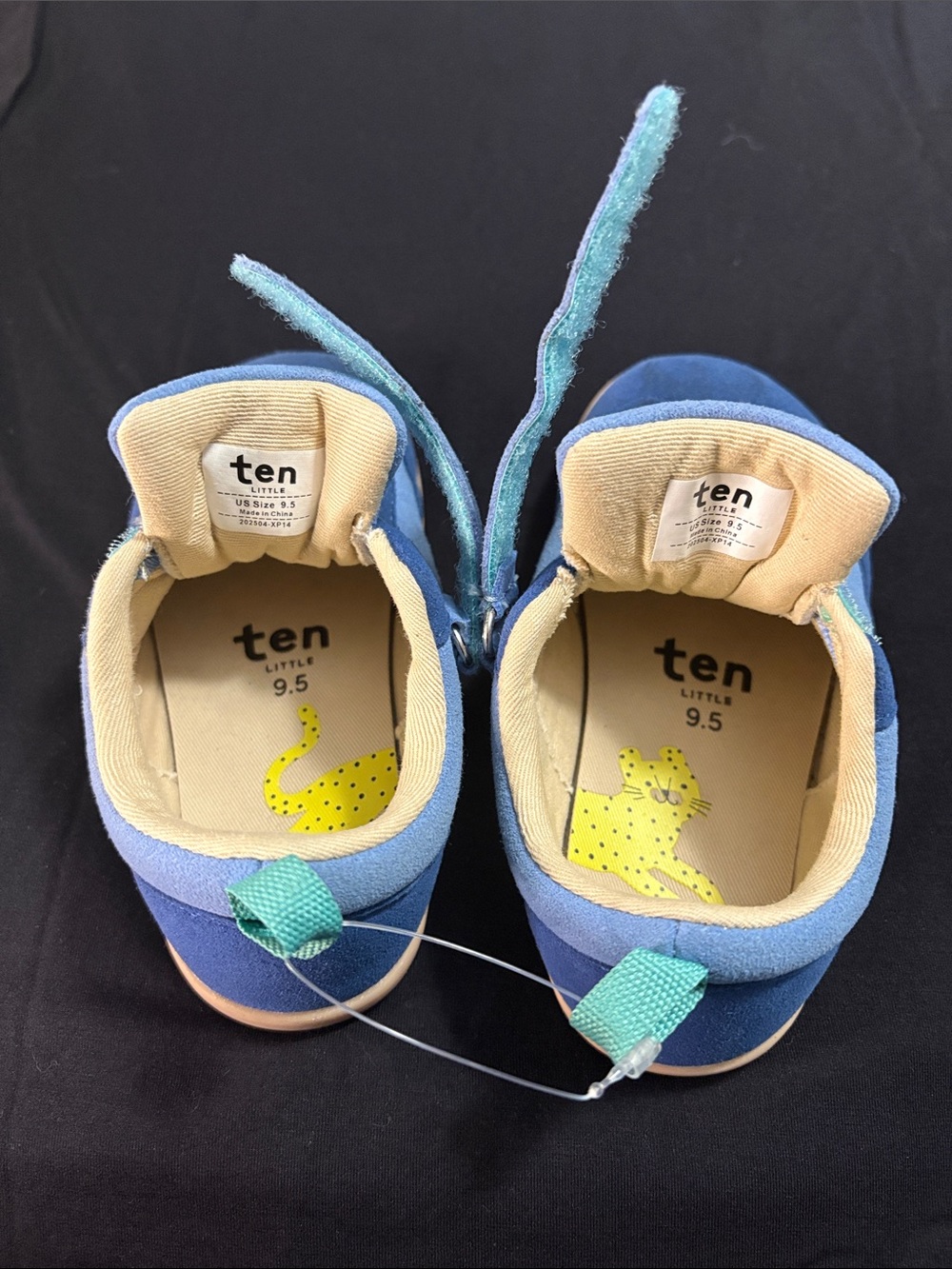ten Little. Kids Blue Suede Casual Sneakers - Size 9.5